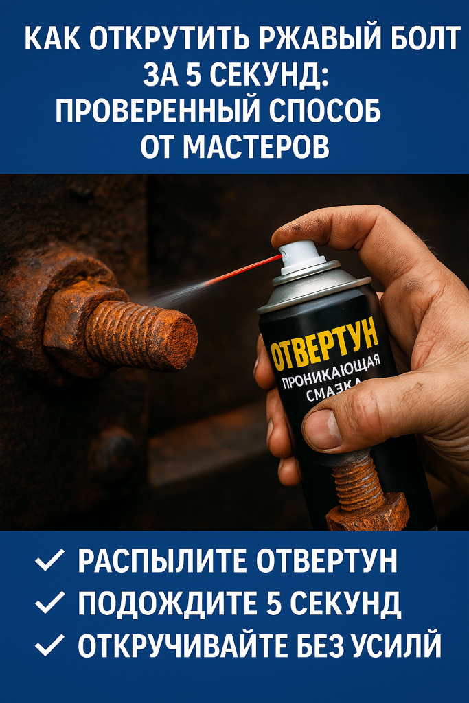 Как открутить закисший болт с помощью проникающей смазки Отвертун