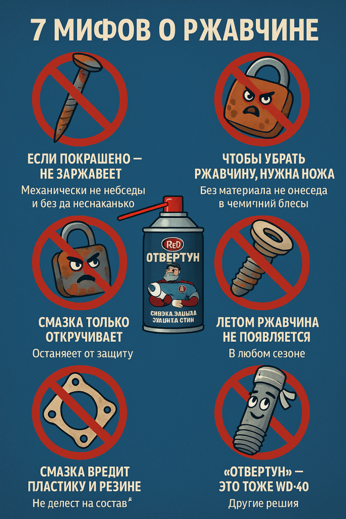 мифы и правда о ржавчине и смазке Отвертун